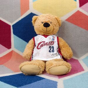 Teddy Bear in NBA Cleveland Cavaliers 23 Lebron James‎ White Basketball Jersey